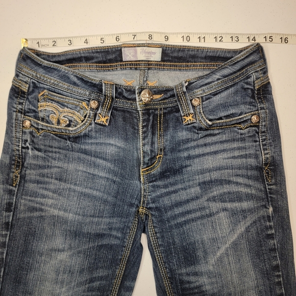 Twenty X Houston Slim Fit Lowest Rise Medium Wash Boot Cut Jean, EUC, size 30 - Picture 4 of 5
